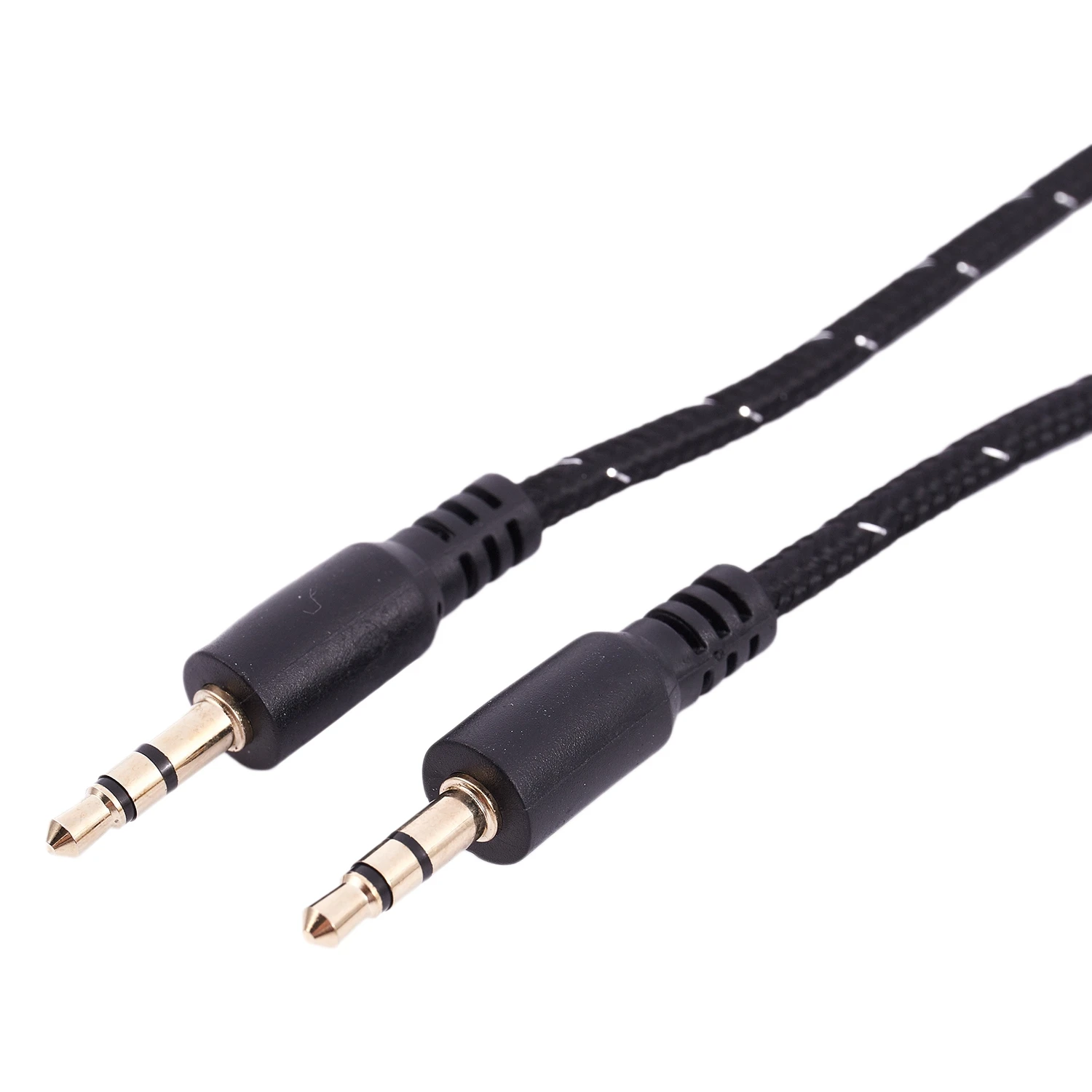 A98T1M 3.5mm Stereo Male to Male Jack Aux Cable Audio Auxiliary Lead For Phone Car, Black