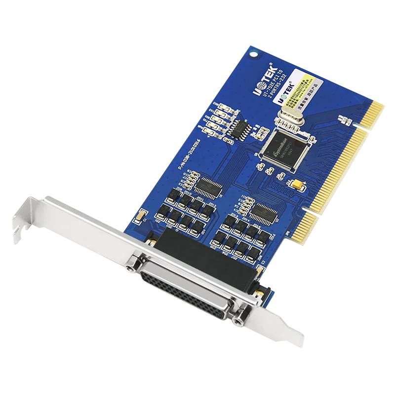 

UOTEK Industrial Grade PCI to RS232 Serial Card 2 Ports High Speed DR44 Expansion Converter For 2U PC Case UT-752E