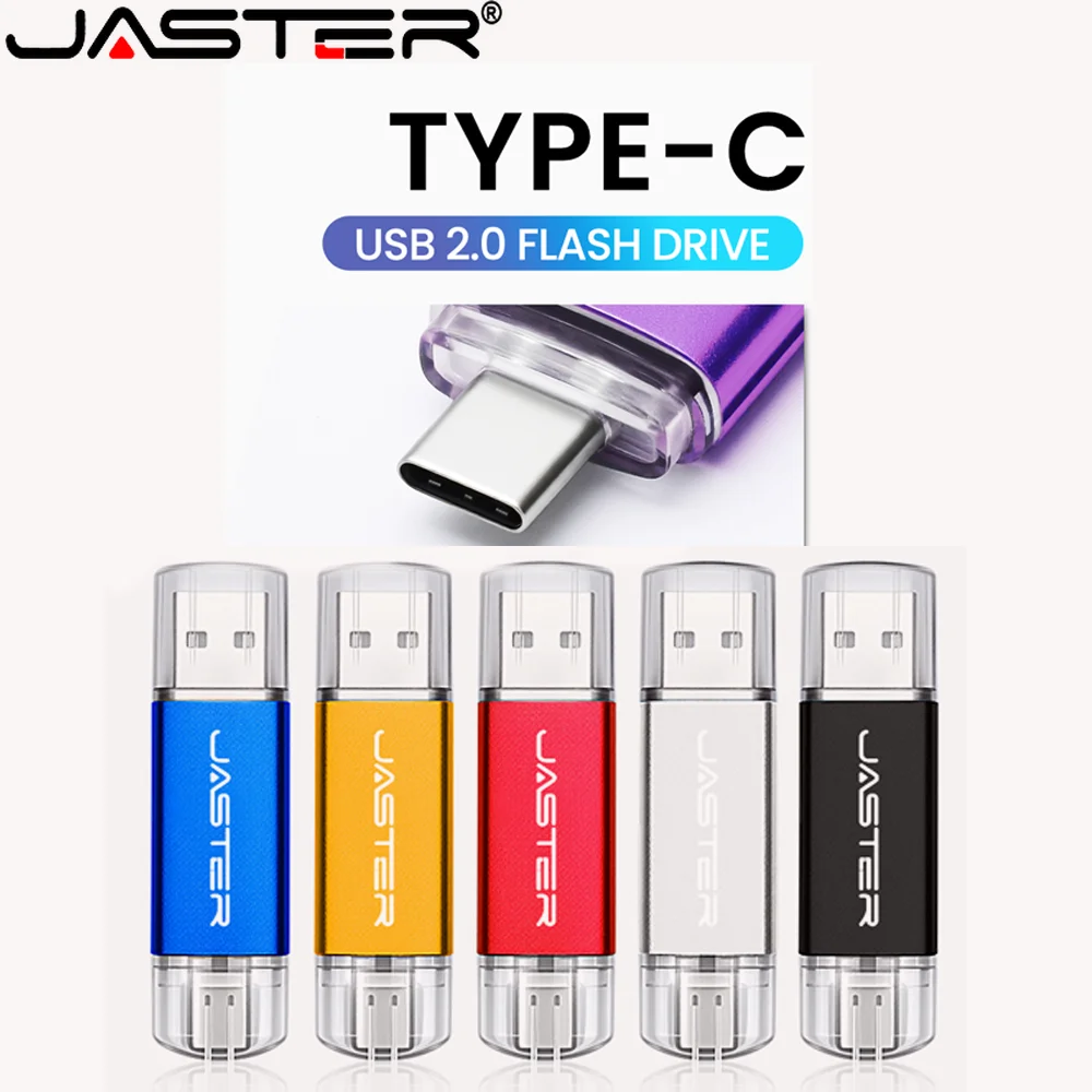 

2-in-1 USB Flash Drive 128GB TYPE-C Memory Stick 64GB USB-C Pen Drive 32GB Wedding Gift Pendrive 16G Metal USB Stick 8G Colorful