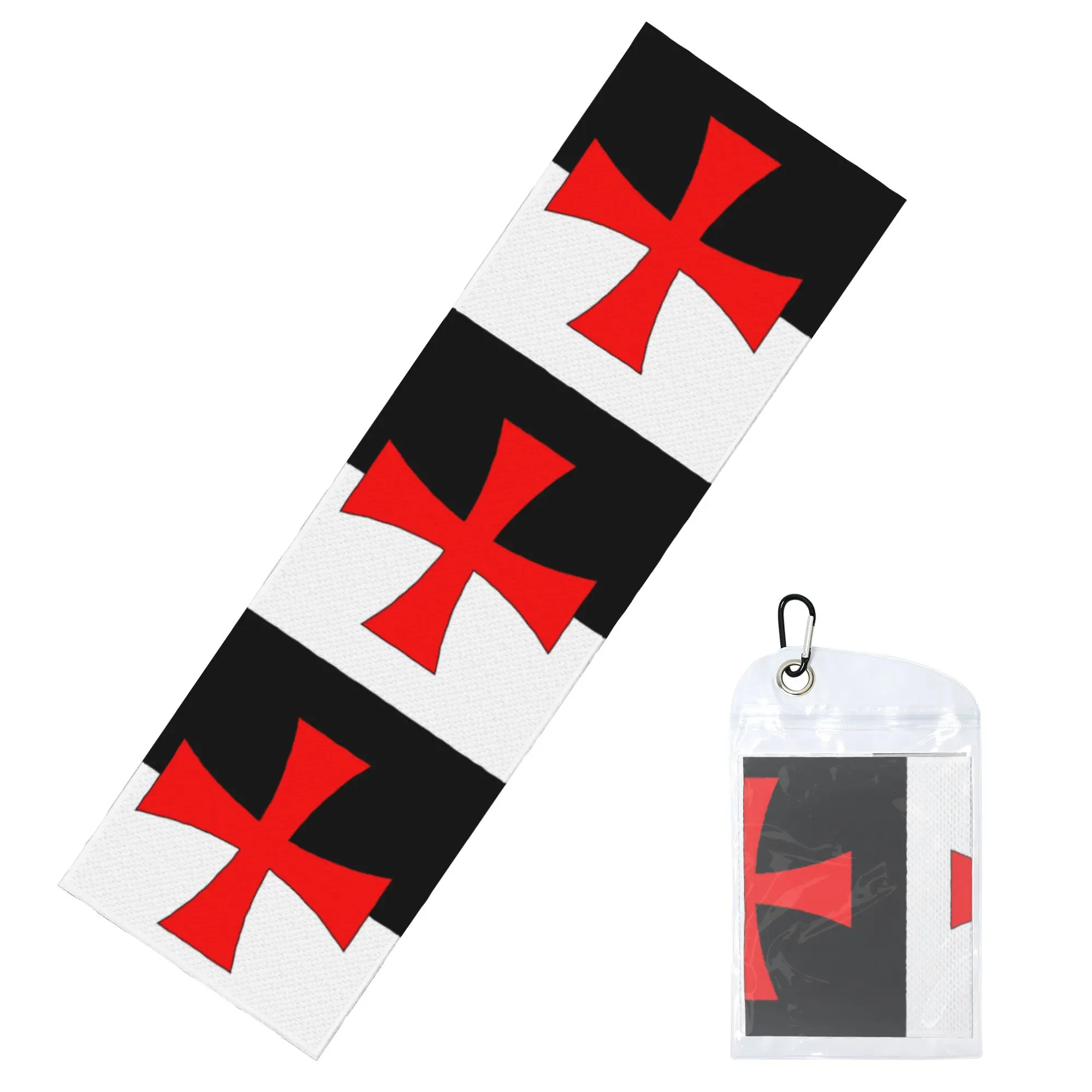 Knights Templar Flag Cold Exercise Towel Quick Dry Face Towel Medieval Warrior Cross Yoga Towels