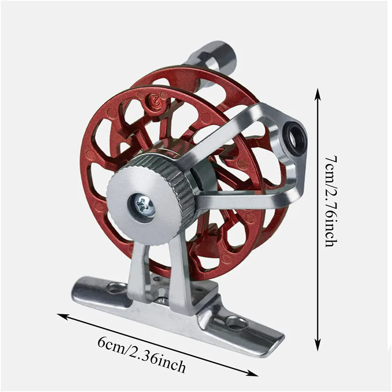 Carretel privado portátil inverno carretel de pesca no gelo ultraleve mão carretel linha de pesca com mosca roda carpa carretel pesca bens de pesca enfrentar