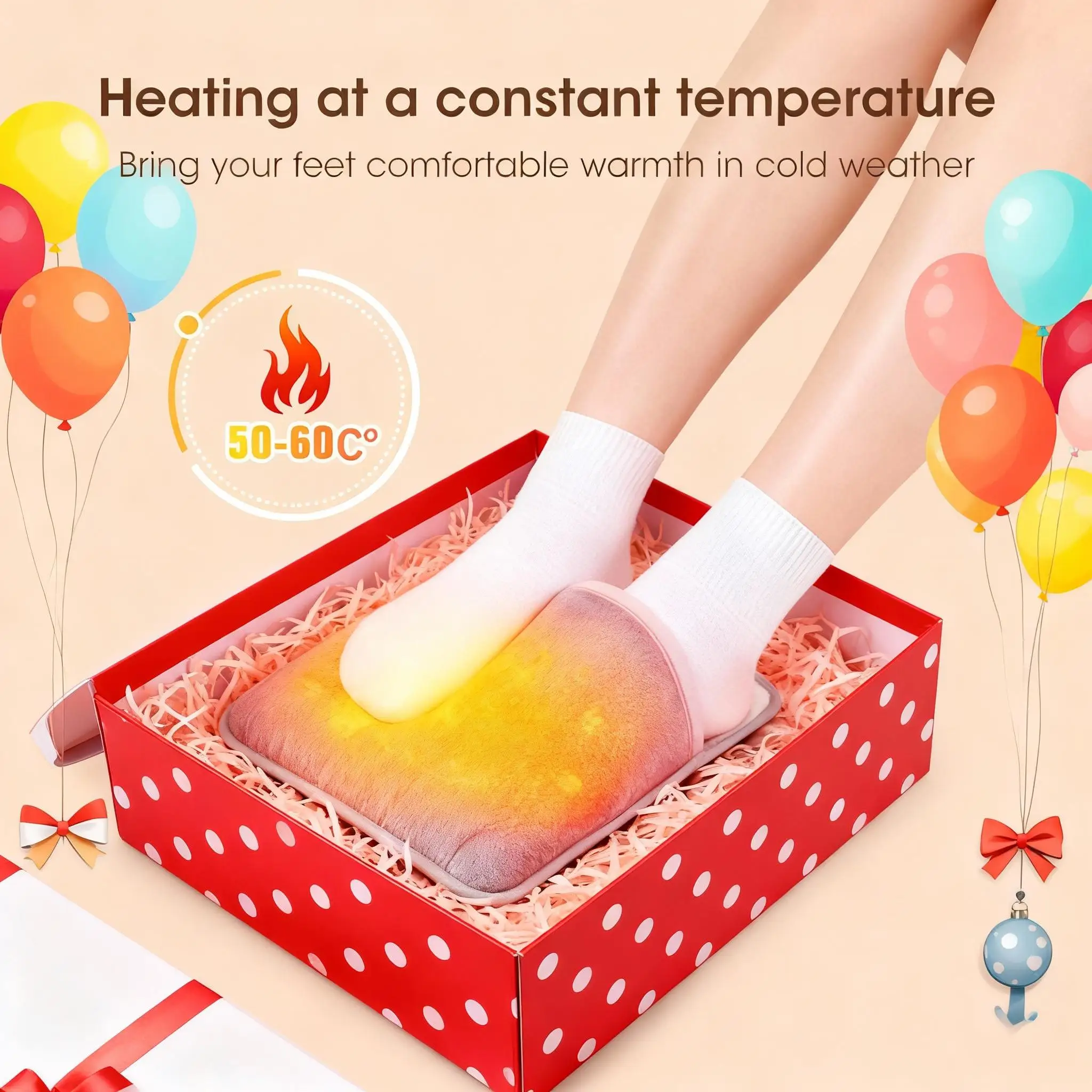 Winter Electric Waist Heating Pad USB Foot Heater Thermal Foot Heating Pad Soft Plush Warm Foot Cover Heating Feet Warmer Mat
