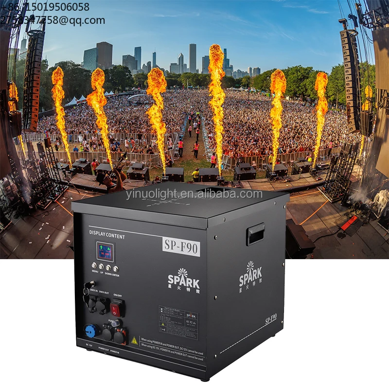 Outdoor Waterproof IP65 Flamethrower Best Popular 8-10M High-Altitude LED Light Flame Machine for Music Festivals & Concerts