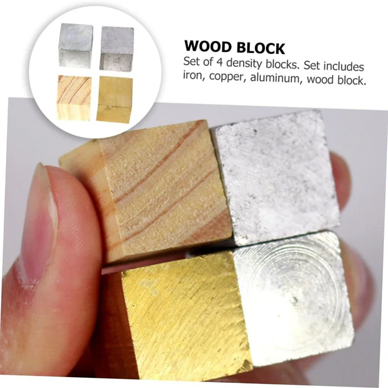 4Pcs Cube Group Density Investigation Cylinder Scientific Density Cube Science Education Products