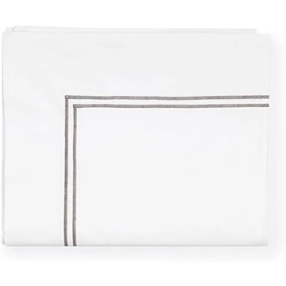 Grande Hotel Sheet Set - Queen - White/Grey