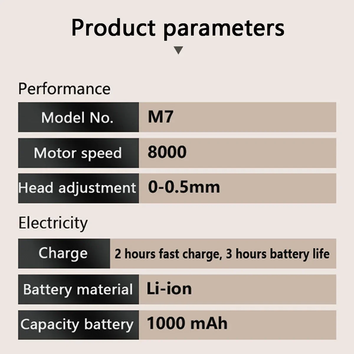 Madeshow M7 Shavers for Men,Professional Oil Head Reciprocating Hair Clippers Metal Body 0MM Cutter Electric Beard Trimmer