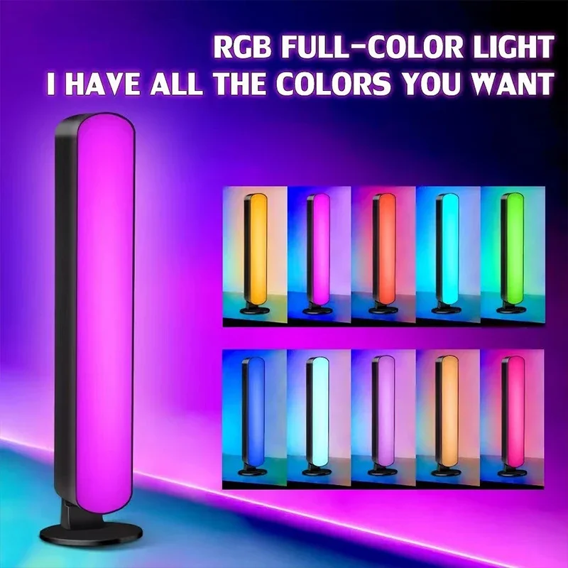 Luz RGB para Pickup, luces de ritmo musical, modelo actualizado recargable por USB, decoración navideña, barra de luz RGB para escritorio, ritmo musical