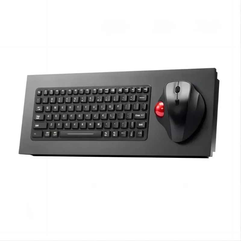 81 key IP65 ship reinforced silicone keyboard console reinforced keyboard with trackball touch ball mouse