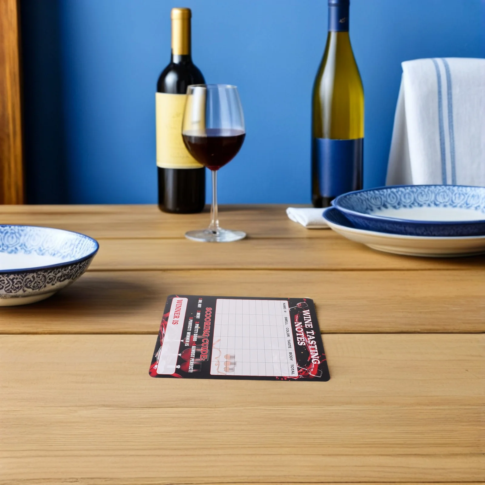 

30Pcs Wine Tasting Feedback Cards Structured Scoring Aroma Flavors Analysis Elegant Design Event Supplies 18x12.6cm