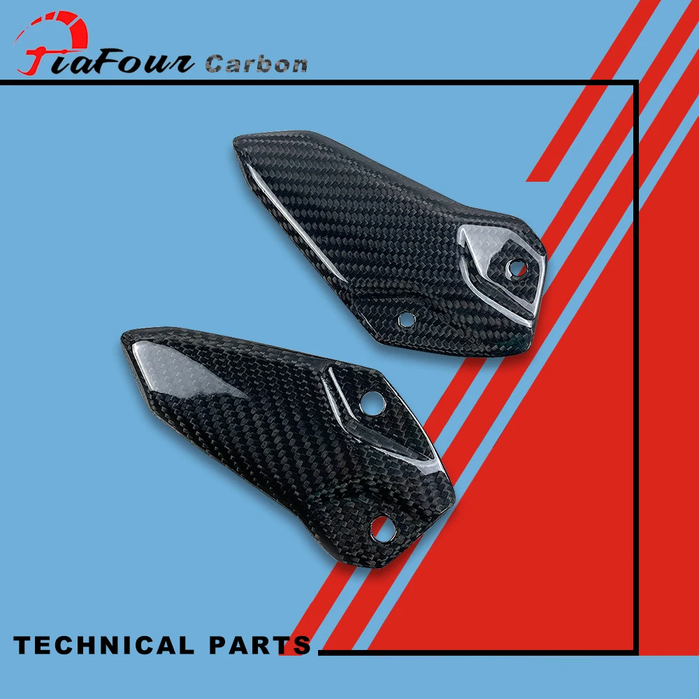 

New Motorcycle parts Carbon Fiber Heel Guard Fairing Foot Peg Plates Fit For ZX-25R ZX25R ZX-4R ZX-4RR 2022 2021 2023