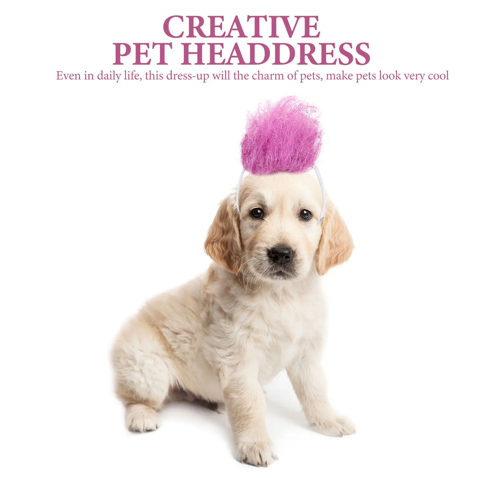 

3 шт. забавных париков для собак и кошек, стильные аксессуары для головы, идея подарка для питомца на Хэллоуин, Рождество, вечеринку или праздничное украшение.