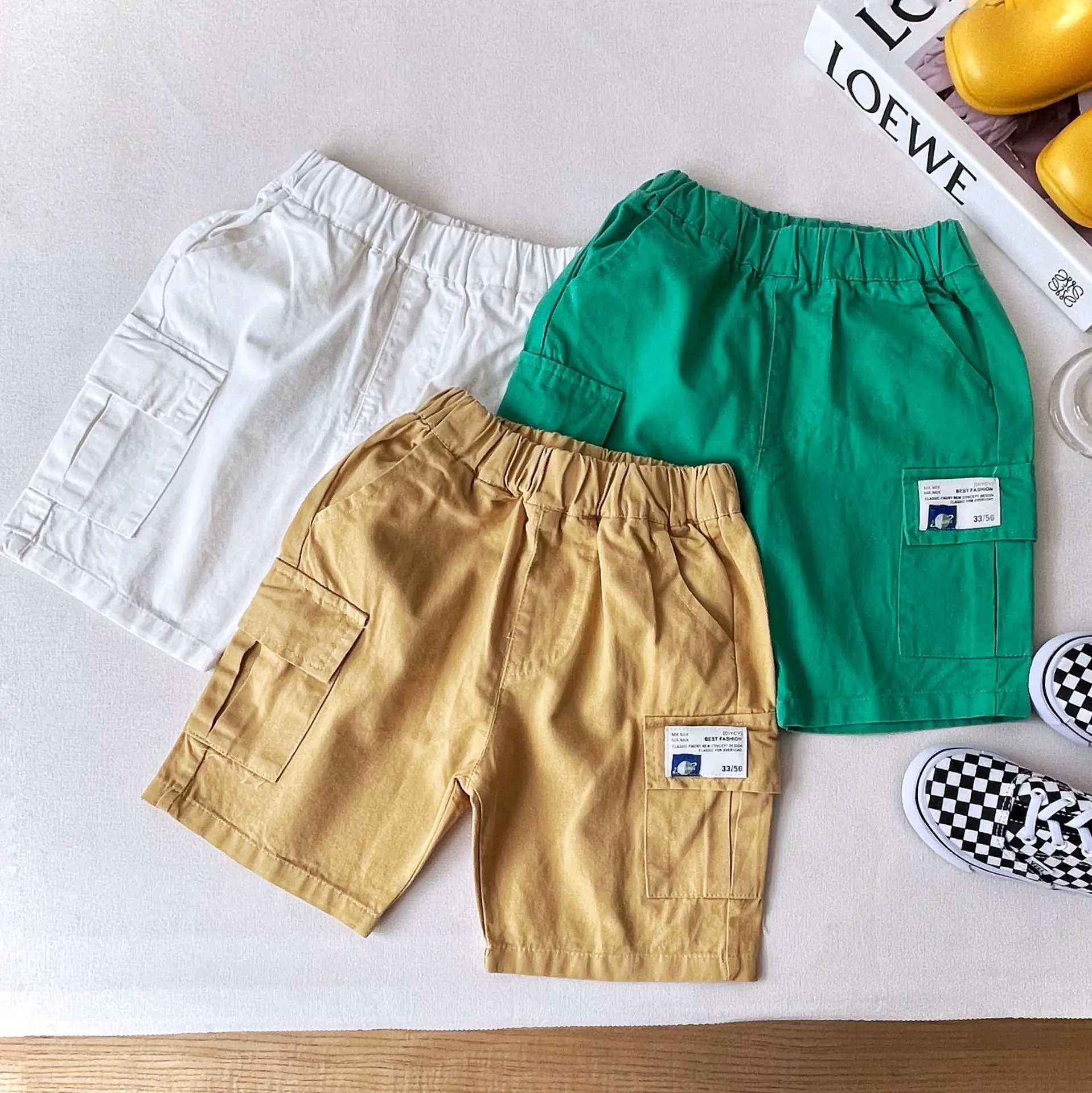 New children's shorts, boys baby pants, summer girls pants pants pants, summer dressing beach casual worker trousers