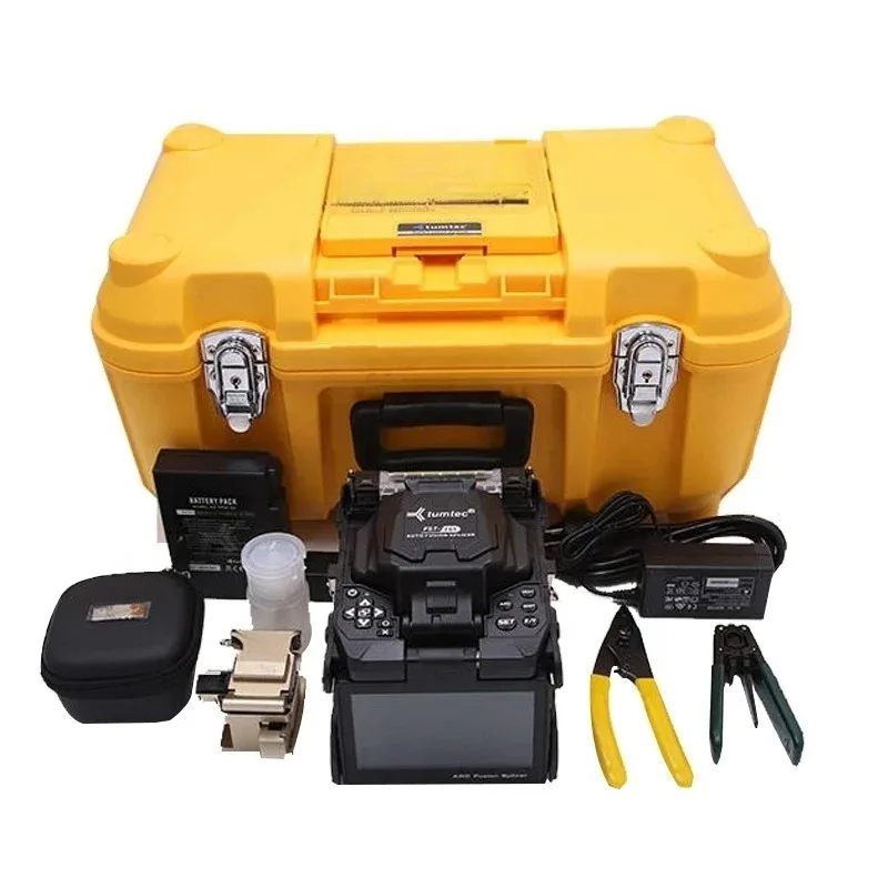 Tumtec V9+ Core to Core Fiber Optic Fusion Splicer FTTH Core Alignment Optical Fiber Splicing Machine