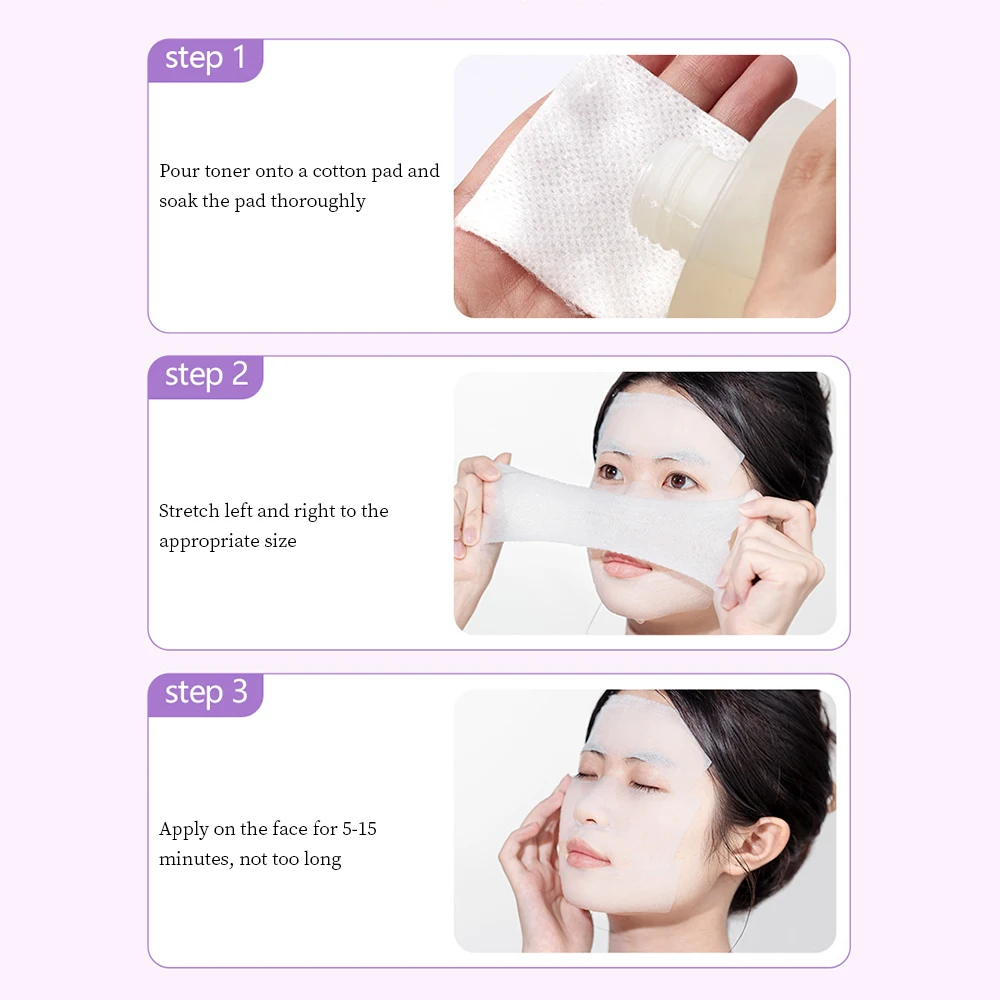 GECOMO 80/200 PCS ยืดเปียกการบีบอัดผ้าฝ้ายเปิดประเภท Facial Moisturizing แต่งหน้า Remover ผ้าฝ้ายบางเฉียบ