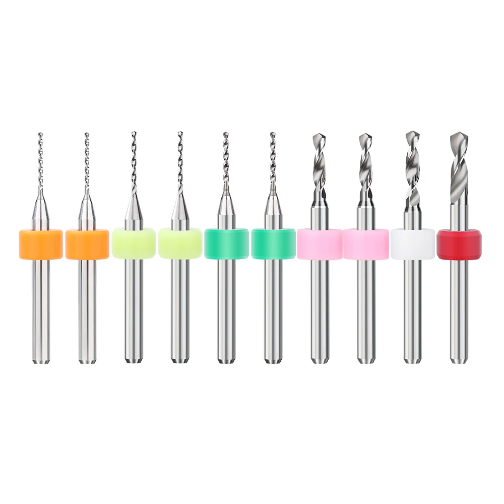 Jeu de 10 forets pour circuits imprimés XCAN, micro-forets pour circuits imprimés, tige de 1/8 pouce, mini-forets CNC, 0,1-3,175 mm, outils de perçage