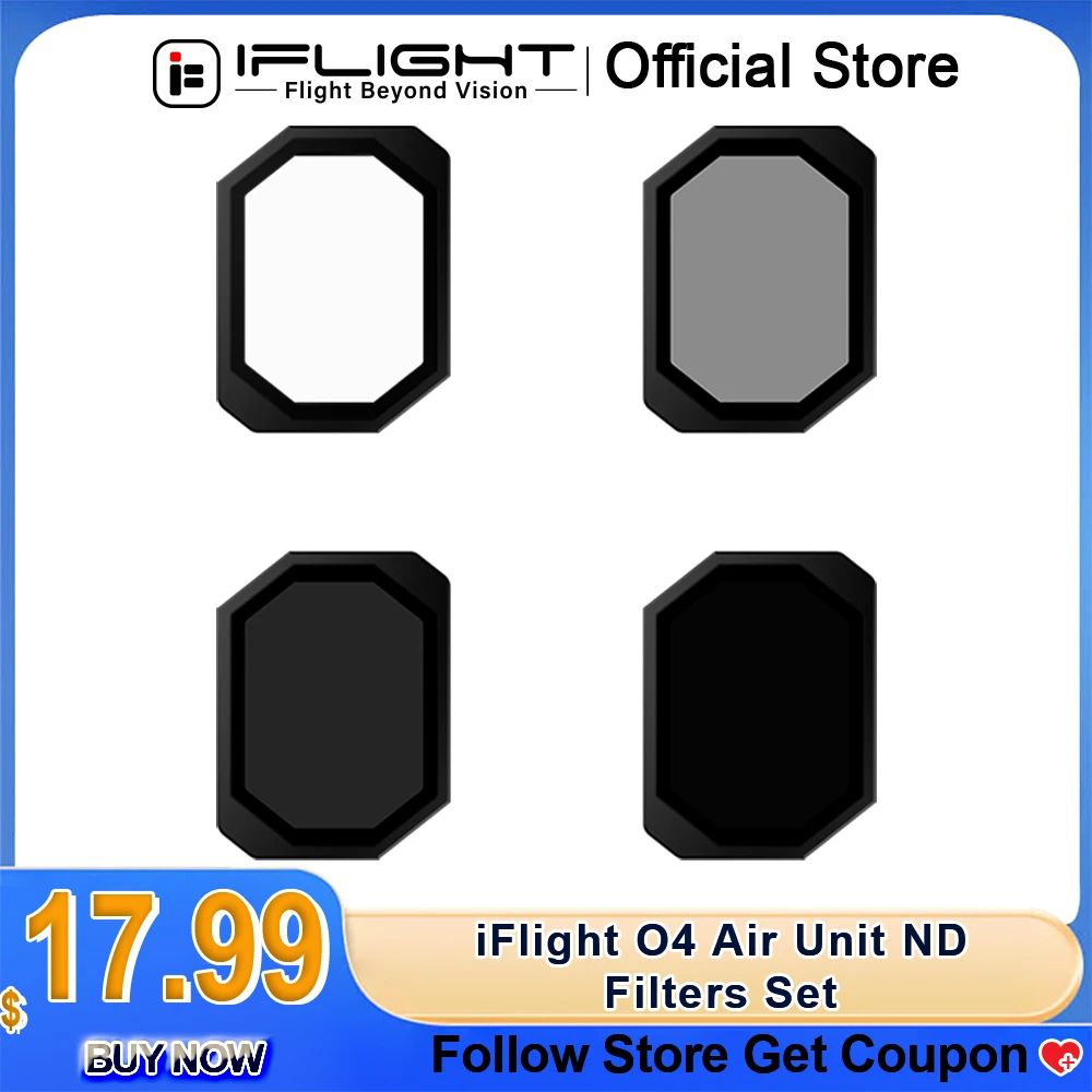 

iFlight O4 Air Unit ND Filters Set ND8 / ND16 / ND32 / UV Filter for DJI O4 Air Unit FPV parts