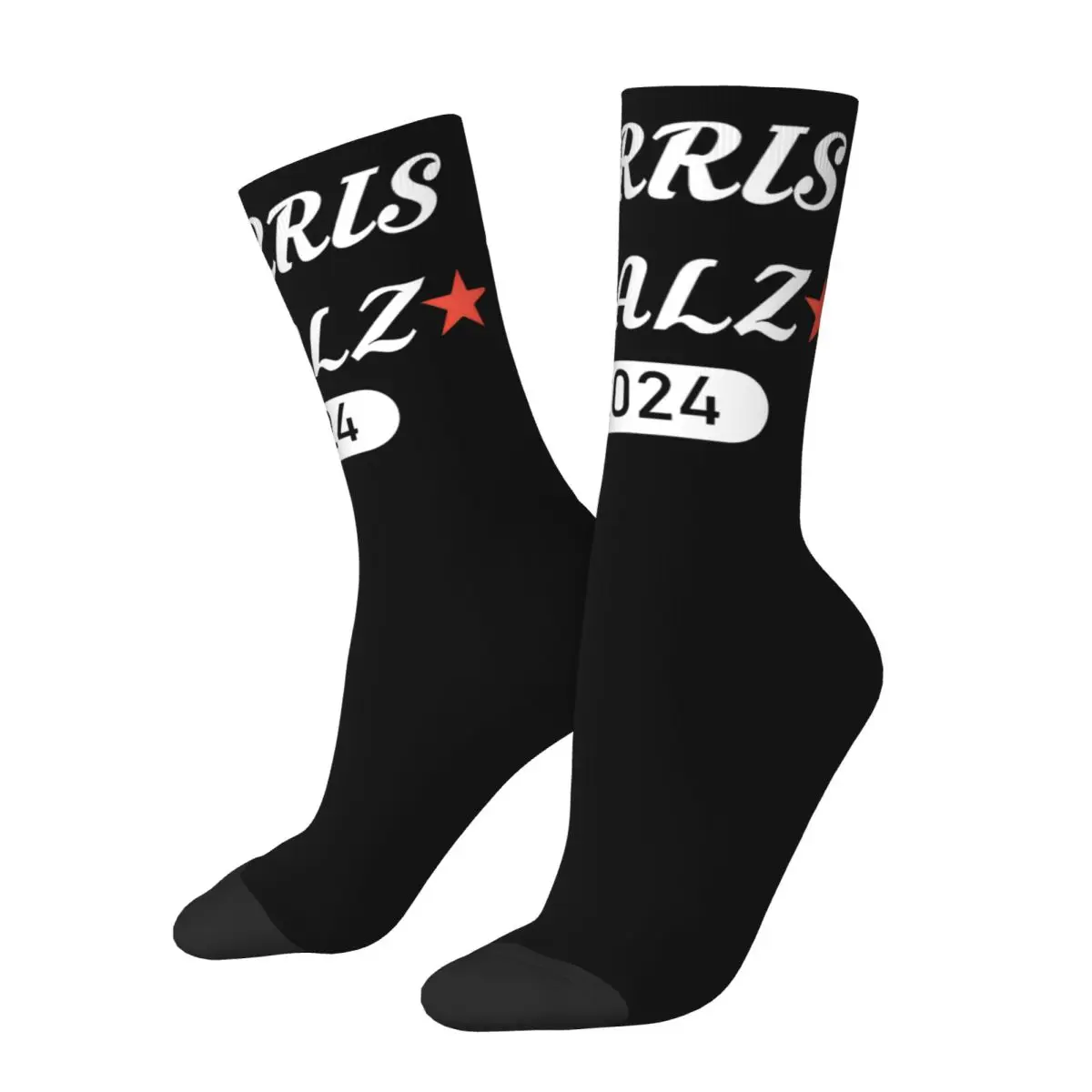 Harris Walz 2024 Socks Autumn Stockings Funny Men Warm Soft Socks Printed Outdoor Sports Anti Skid Socks