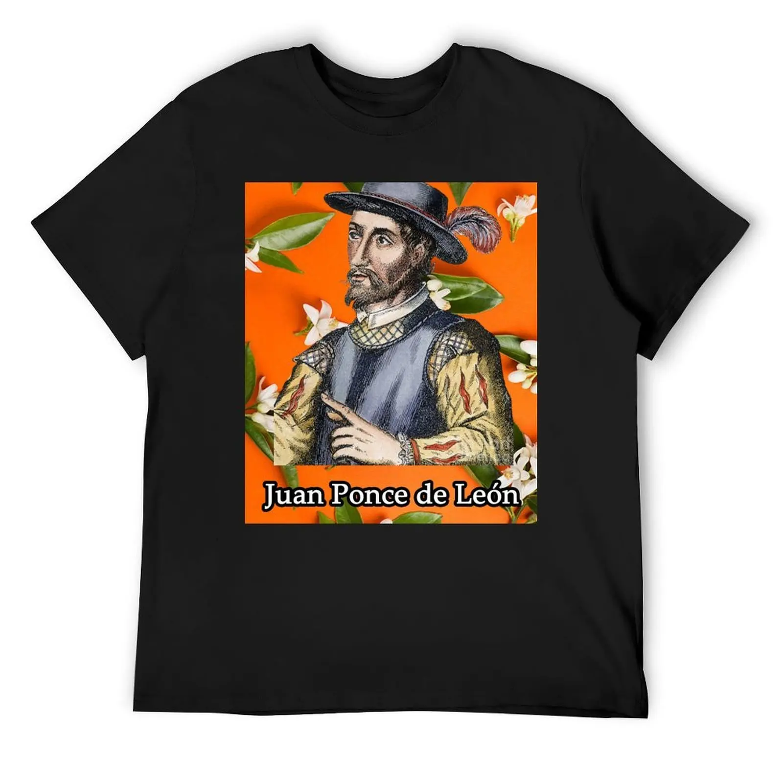 

juan ponce de leon T-Shirt oversized graphic tee Luxury man tops mens graphic t-shirts big and tall
