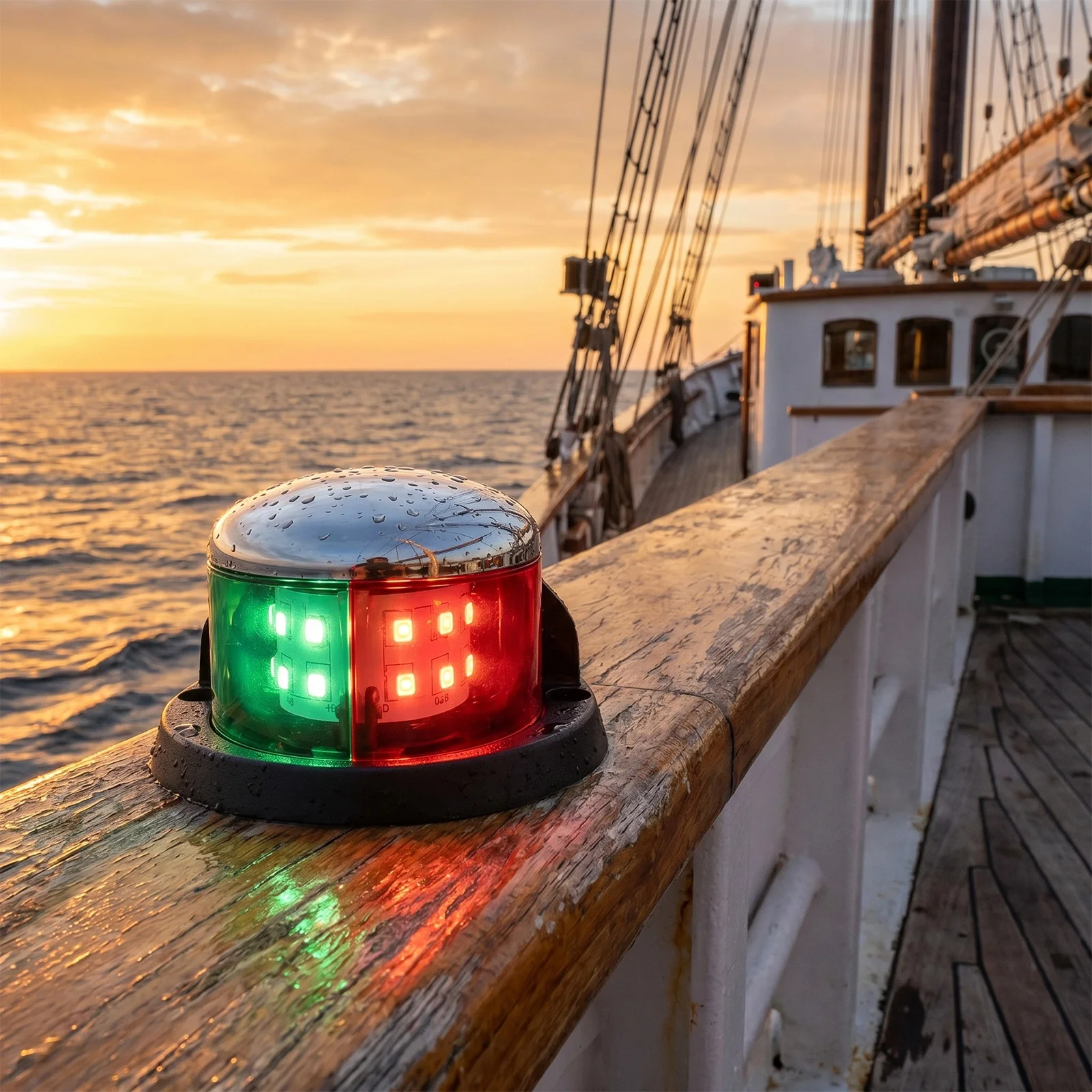 LED Navigation Sailing Light LED Navigation Sailing Light Marine Boat Plastic Red+Green Sailing Signal lamp for Marine Boat