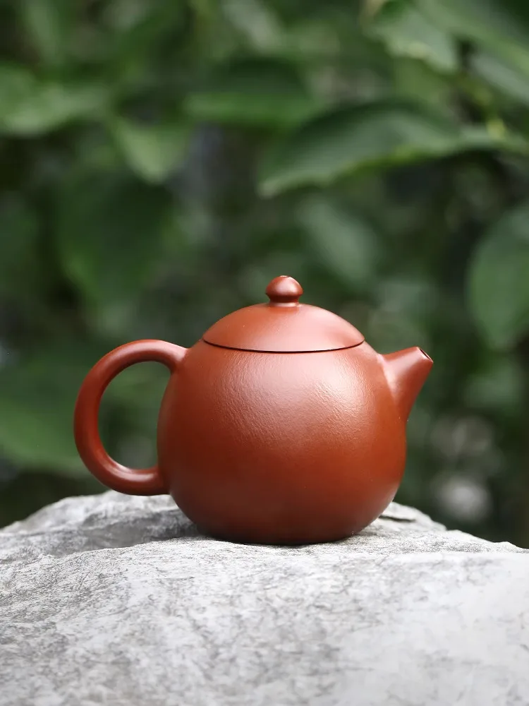 Yi Purple Clay Pot Pure Handmade Household Tea Raw Mineral Pear Skin Dahongpao Set Full Dragon