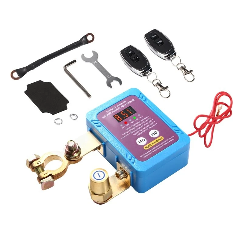 Auto Battery Master Switch With Remote Control, 240A 12V Battery Disconnect Functionality, Led Voltage Display Included Kill