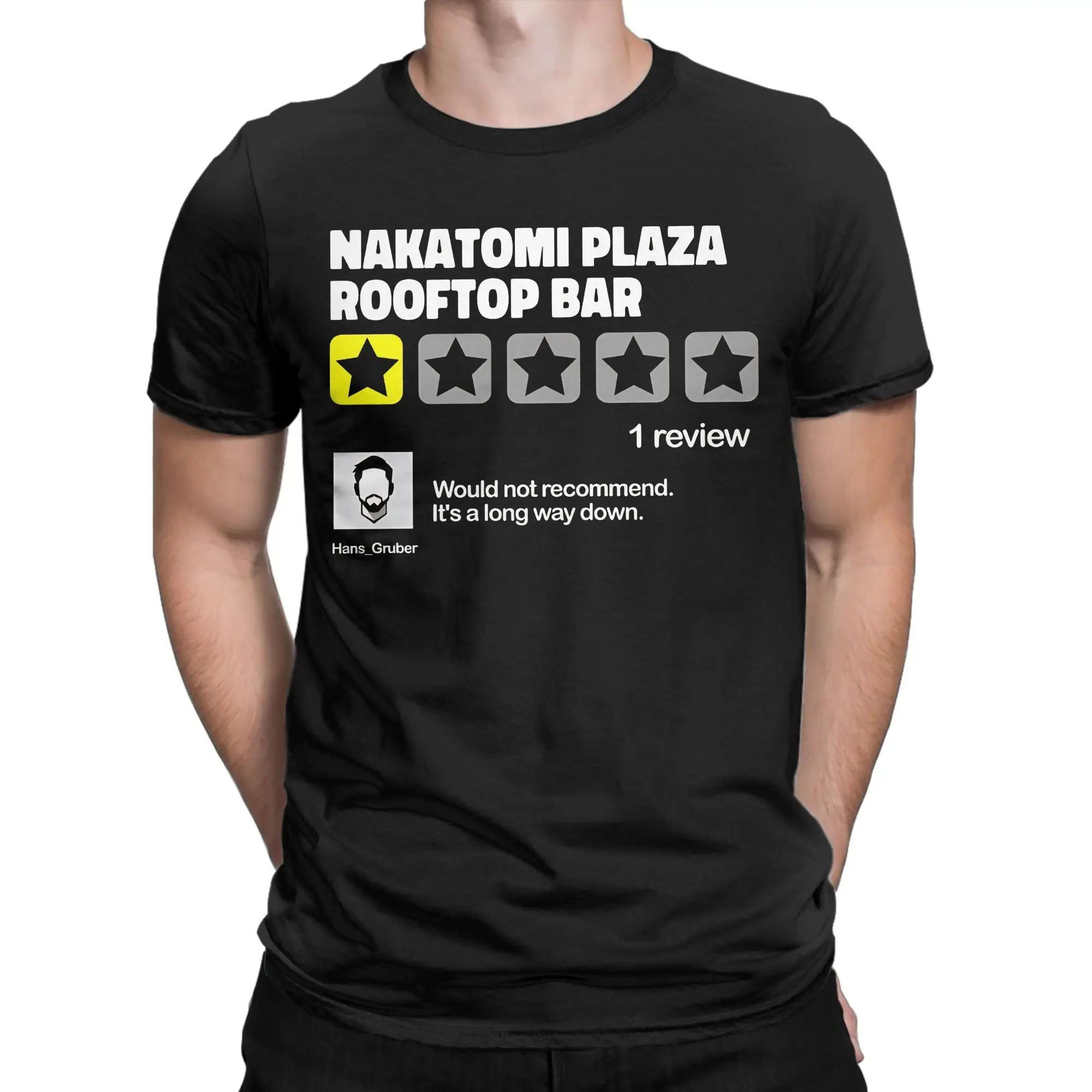 Plaza Would Not Recommend Die Hard T-Shirt Men  Creative 100% Cotton Tees Round Neck Short Sleeve T Shirts Graphic Clothing