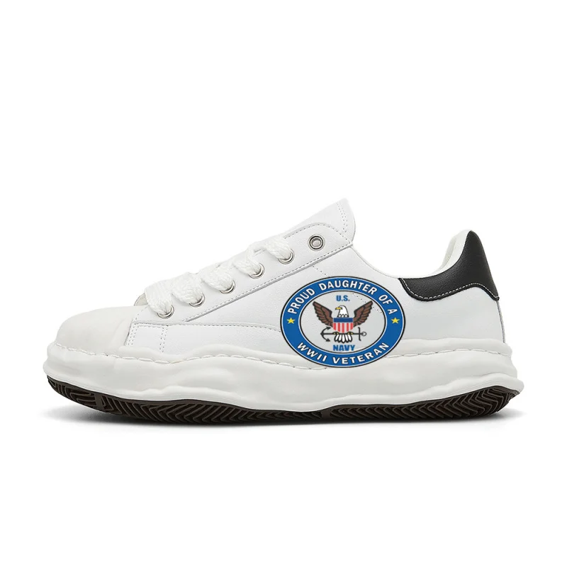 

Proud Daughter of a U.S. Navy World War II VeteranVintage Fashion Street Sneakers，The design is retro, stylish, comfortable, and