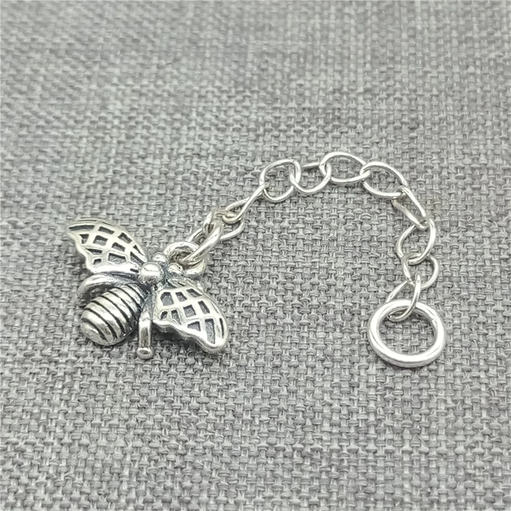 1 Piece Honey Bee Extension Chain in 925 Sterling Silver for Bracelet and Necklace Making view 3