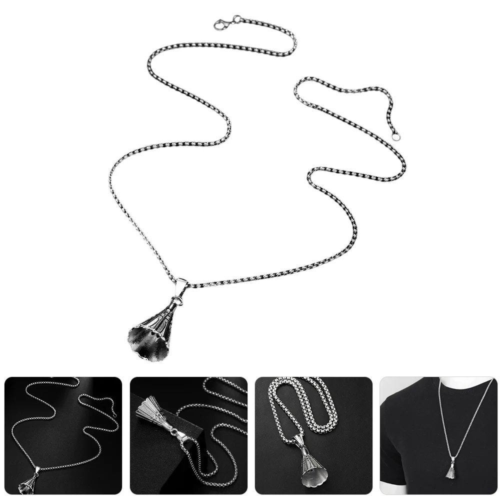 

1pcs Pendant Badminton Stainless Steel Necklace Sports Style JewelryNecklaces Metal