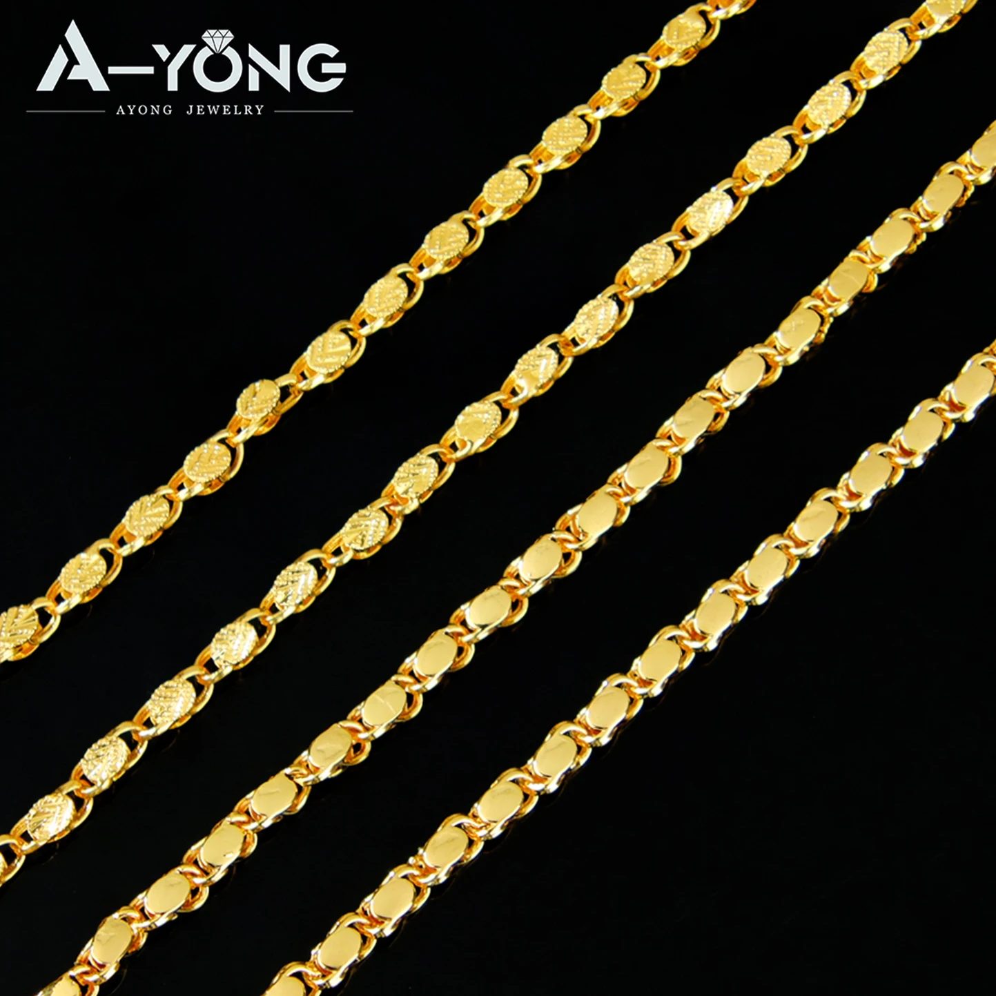 Dubai Mode Lange Halskette 21k Vergoldet 60/80/100cm Türkische Braut Vintage Ketten Schmuck Arabischer Hochzeitsschmuck für Frauen – Detail 7