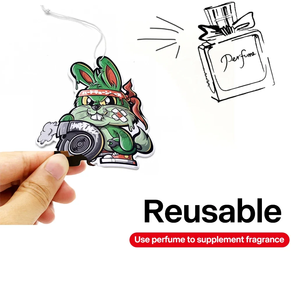 مثير فتاة JDM سيارة معطّر الهواء معلقة مرآة الرؤية الخلفية نكهة العطور توربو قرص فرامل تعديل الثقافة الصلبة ورقة الملحقات #4