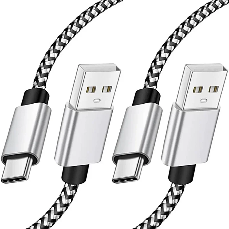 

2,4A USB-кабель типа C для быстрой зарядки аккумулятора, тканый нейлоновый кабель для передачи данных, зарядное устройство для мобильного телефона для Samsung Huawei USB C