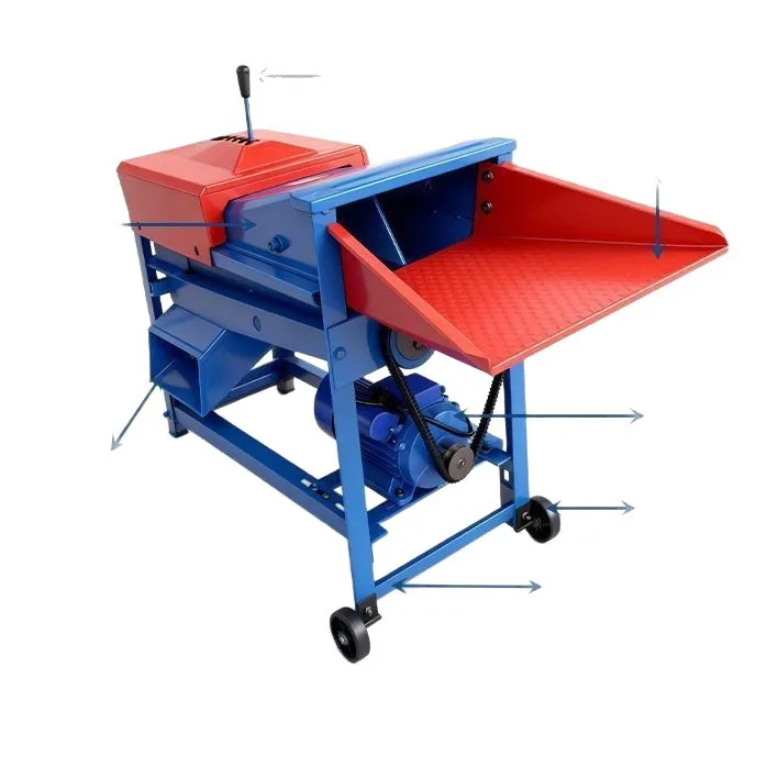 LH household 220V gear adjustable corn thresher single and double rollers threshing