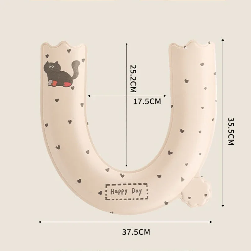 Odorless Thickened Waterproof Lavatory Seat Cushion Small Black Cats Applicable To Irregular Toilet Sit Cover Household Cushions