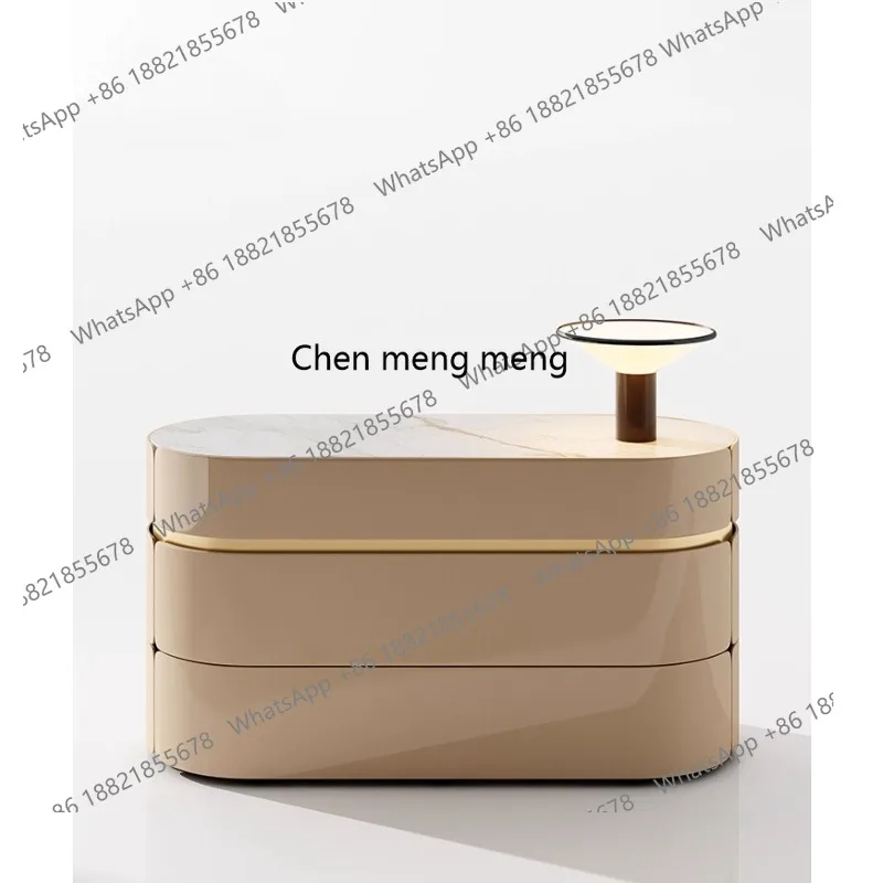 

Italian light luxury chest cabinet marble dining side cabinet living room wall storage cabinet