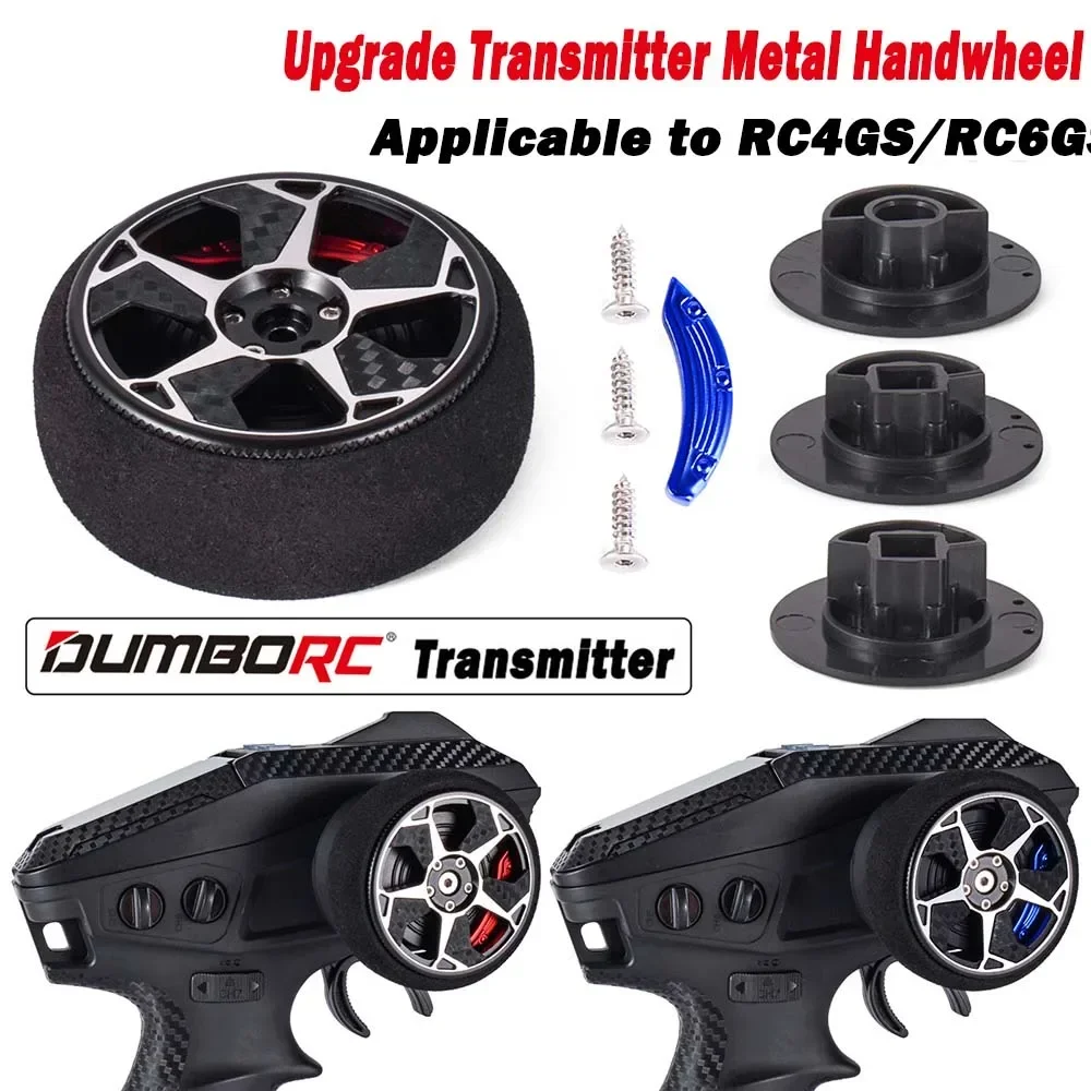 DUMBORC Remote Control DDF-350 X6PM Flysky Nobel NB4 Transmitter M3/M2/M1 Metal Sponge Handwheel Steering RC Car Upgrade Parts
