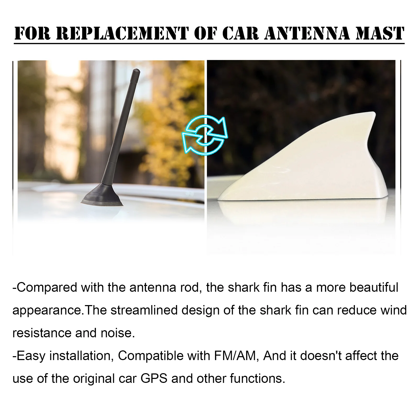 Shark Fin Antenna Cover For Honda CR-V Auto Parts Radio FM AM GPS Signal Aerial 2001-2016