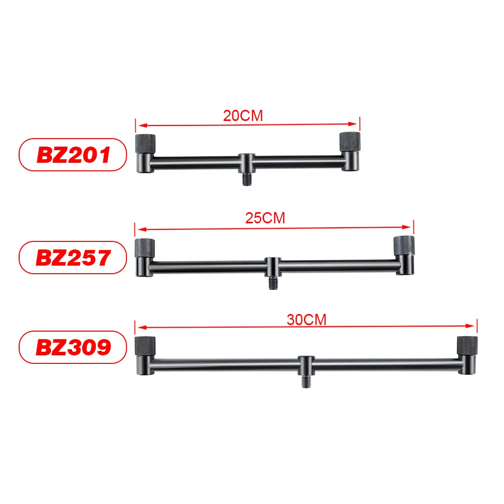 2 x Mini Short Black Buzz Bars 20cm 25cm 30cm Carp Coarse Fishing Equipment for 2 Rods