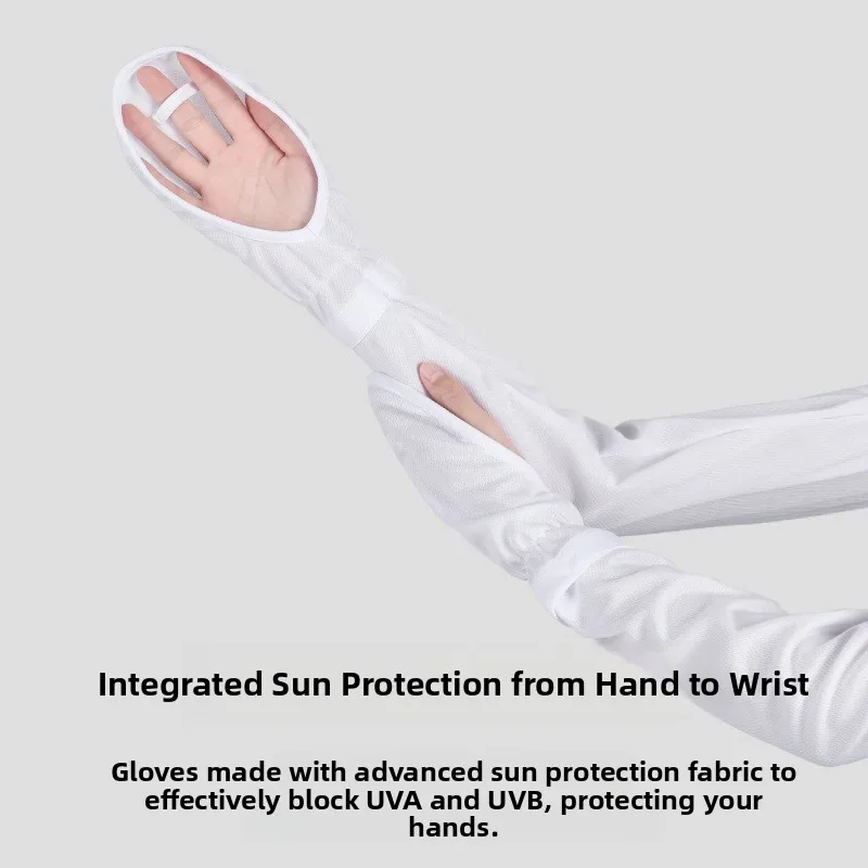 Summer Ice Silk Loose Driving Women's Sun Protection Arm Sve Covers UV Protection Hand Gloves for Car Driving