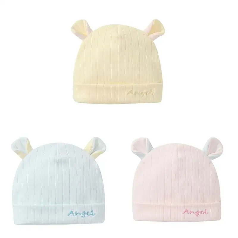 

Toddler Newborn Baby Hat Bear Ears Boys and Girls Beanie Caps Infant Hats for 0-6 Months Kids Children