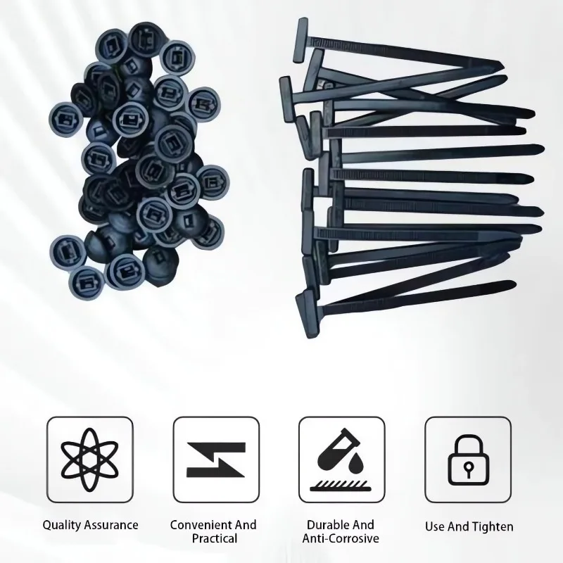 10/30/50pcs Nylon Universal Cable Tie Buckle Pin and Button Zip Ties Self-Locking Fixed Cables Zip Tie Wire Fastening Straps