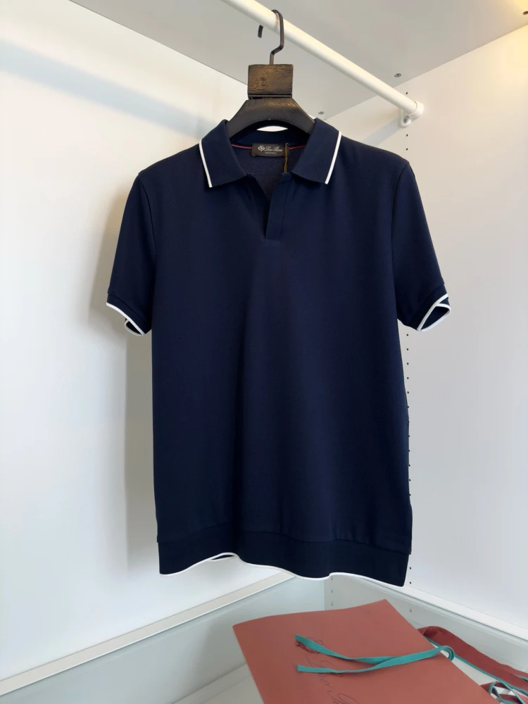 

LP Italian long-staple cotton breathable seagull collar casual old money wind short-sleeved polo shirt