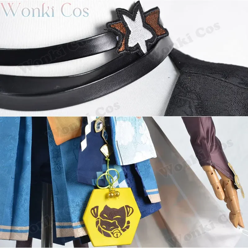 Genshin impatto kikara costume cosplay parrucca donna Genshin Inazuma Neko ragazza kikara set completo coprigambe copricapo