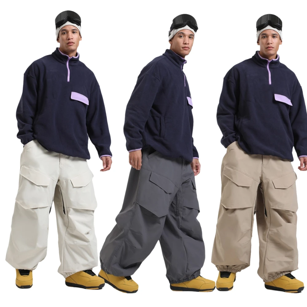 Gsou Snow pantalons de Ski amples en plein air coupe-vent résistant à l'usure chaud respirant pantalons de sport sports de plein air vêtements imperméables