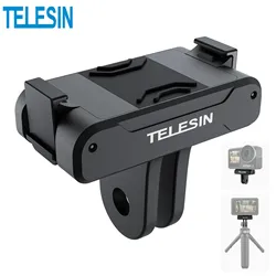 TELESIN Magnetic Two Claw Adapter Action Camera Accessories For DJI OSMO Action 3 4 Adapter