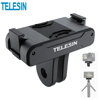 TELESIN – adaptateur magnétique à deux griffes, accessoires de caméra d'action pour adaptateur DJI OSMO Action 3 4