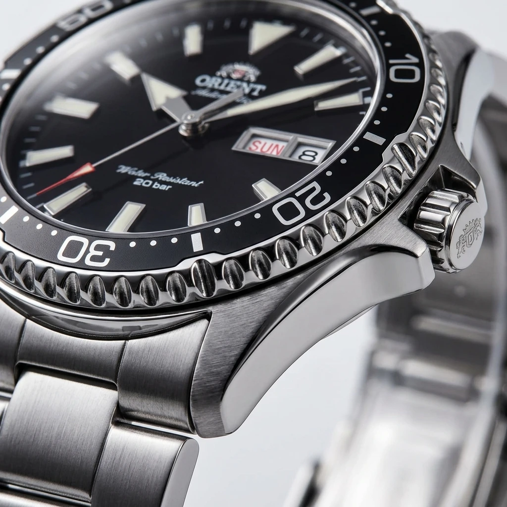 Japanese Orient Diving Automatic Watch for Men 20Bar Waterproof Week Date Luminous Stainless Steel Sports Mechanical Wrist Watch view 2