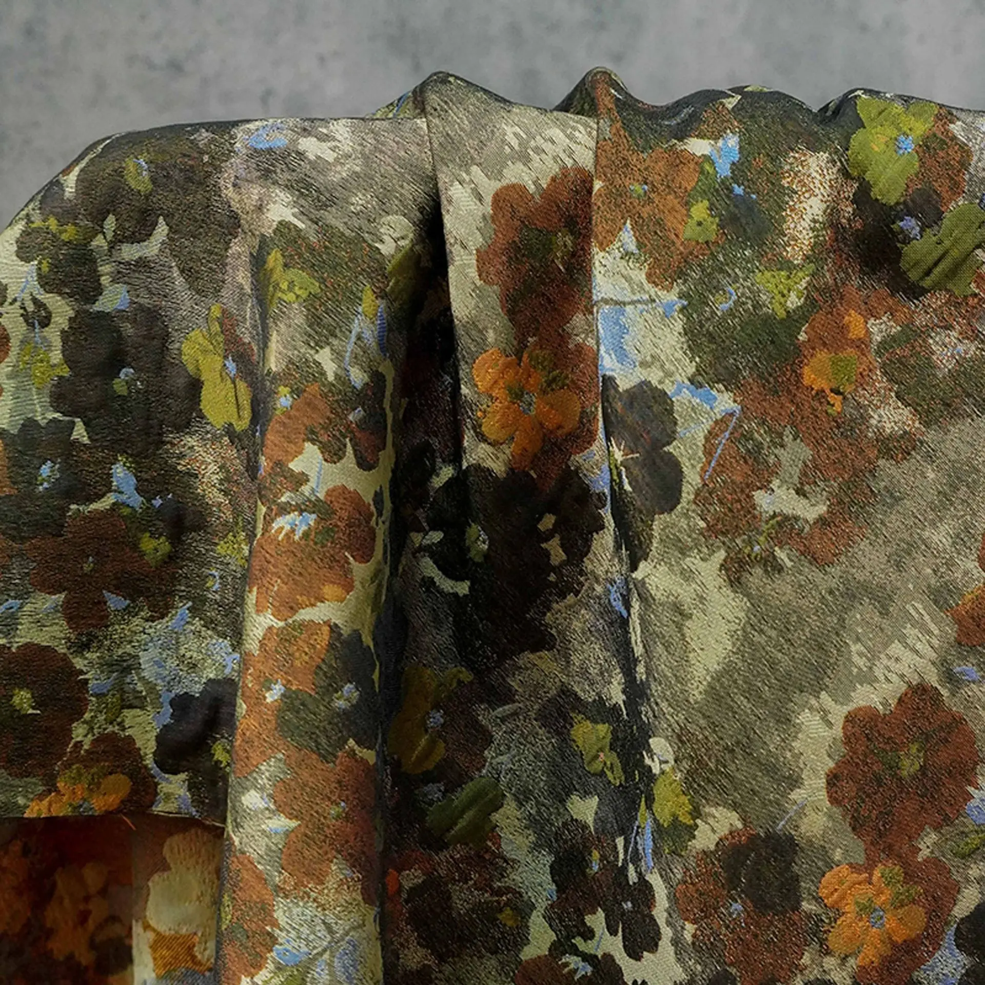 

Retro Ink Style Floral Woven Jacquard Fabric Elegant Dress Coat Cushion Cover Decorative Sewing Fabric