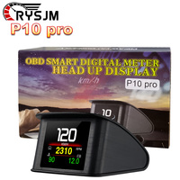 P10 PRO OBD HUD Car OBD2 Head Up Display Digital Speedometer On Board Computer Overspeed Alarm Engine Electronic Accessories