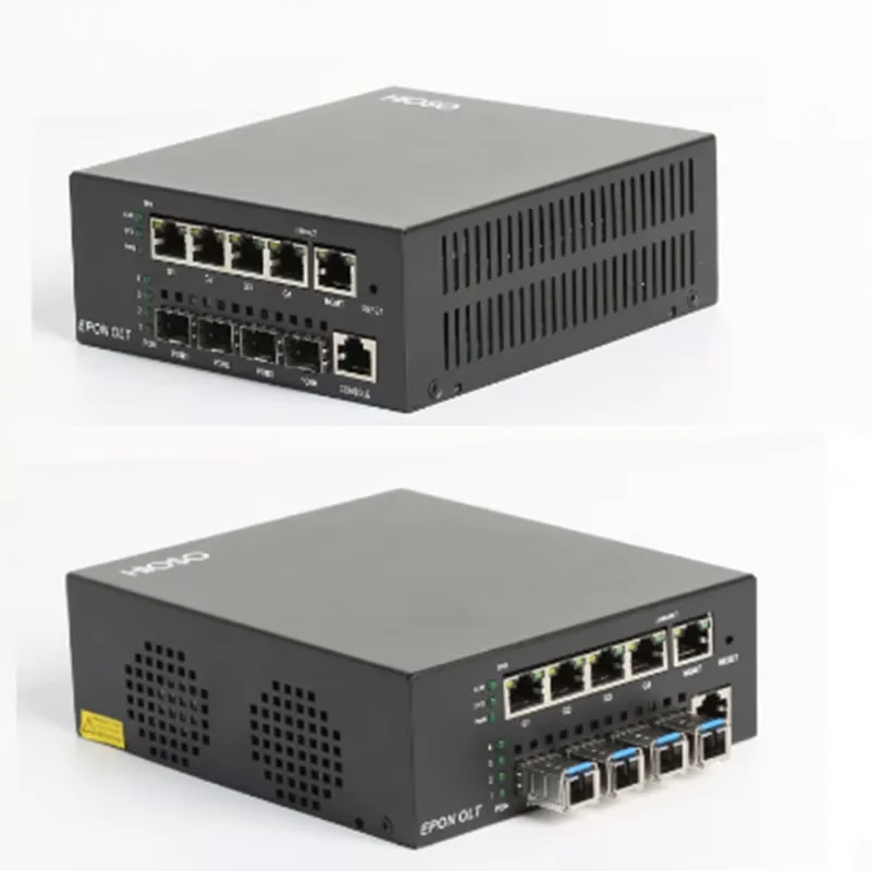 FTTH HIOSO mini olt epon olt 4PortsFiber optic equipment DC12V WEB SNMP CLI 256 Users 4 1000M Rj45 compatible HUWEI ZTE - view 4